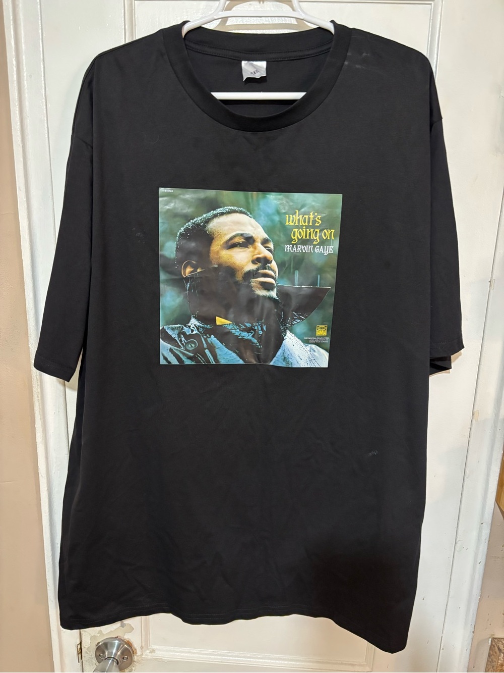 Men's Black Short Sleeve Graphic Tee - What's Going On Album Art